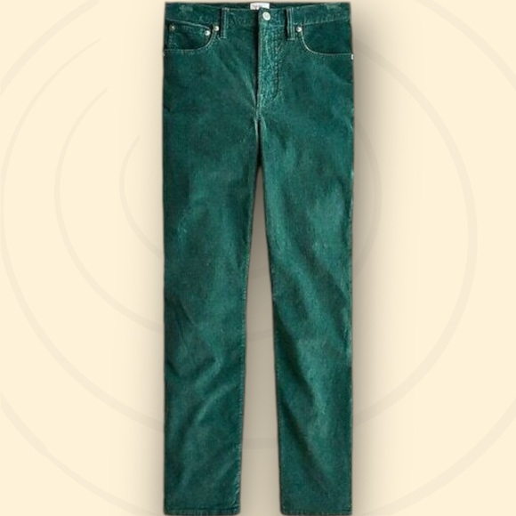 J. Crew Pants - NWOT J. Crew ‘9” Vintage Straight Leg’ Garment-Dyed Corduroy Pants in Pine Green